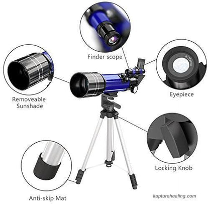 Votanila Space Telescope Pro for Beginners Equipped with 150X magnification and 3X Barlow lens Blue