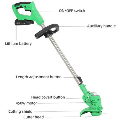 Votanila Lightweight Cordless Strimmer – Battery Powered Grass Trimmer for Small Gardens
