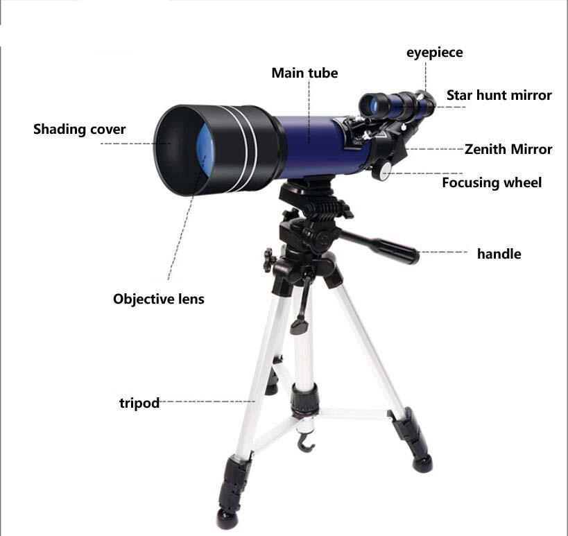 Votanila Space Telescope Pro for Beginners Equipped with 150X magnification and 3X Barlow lens Blue