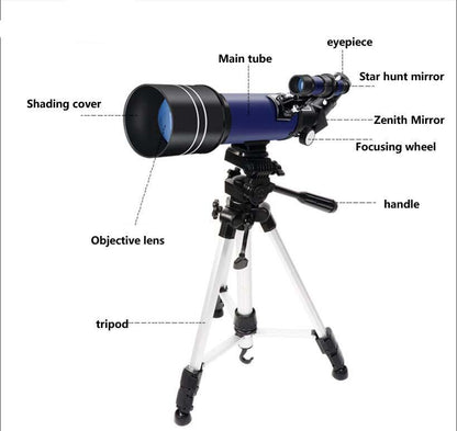 Votanila Space Telescope Pro for Beginners Equipped with 150X magnification and 3X Barlow lens Blue