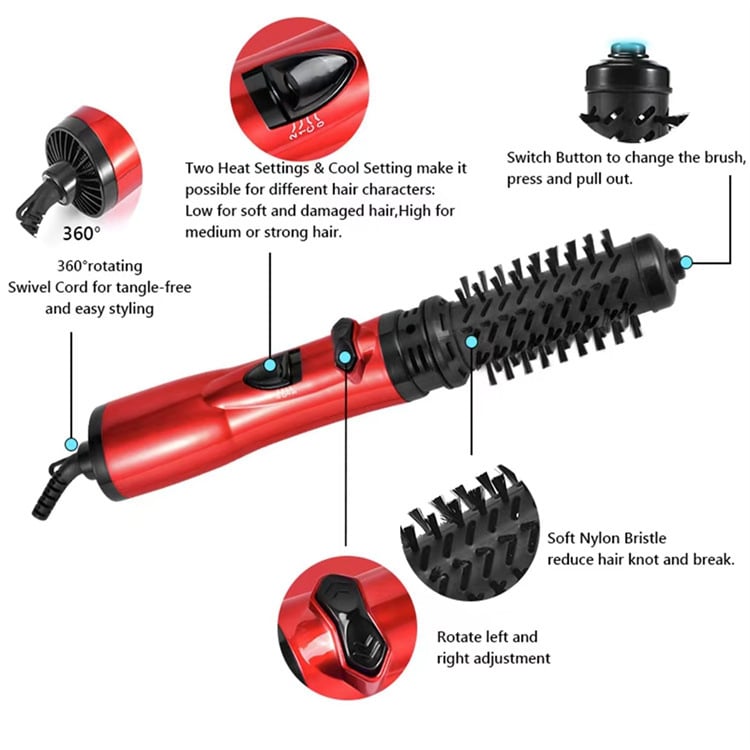 Votanila StyleMaster | 3-in-1 Rotating Hot Air-Hair Styler and Dryer