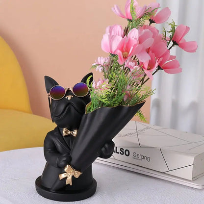 Votanila Bulldog Flower Vase