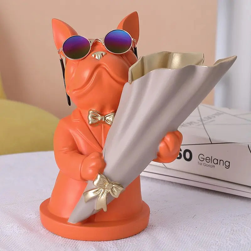 Votanila Bulldog Flower Vase