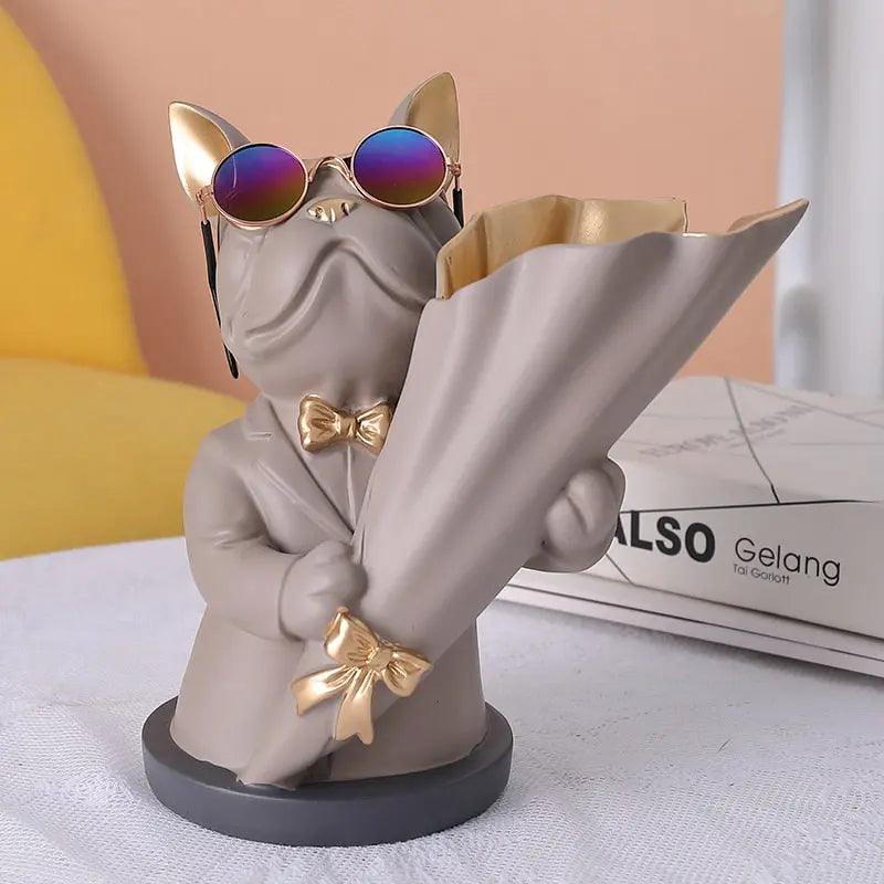 Votanila Bulldog Flower Vase