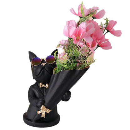 Votanila Bulldog Flower Vase