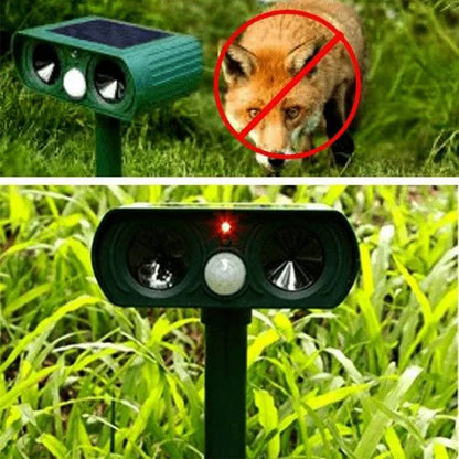 Votanila Keep Squirrel Away – Solar-Powered Ultrasonic Squirrel Deterrent with Motion Sensor for Yard & Garden