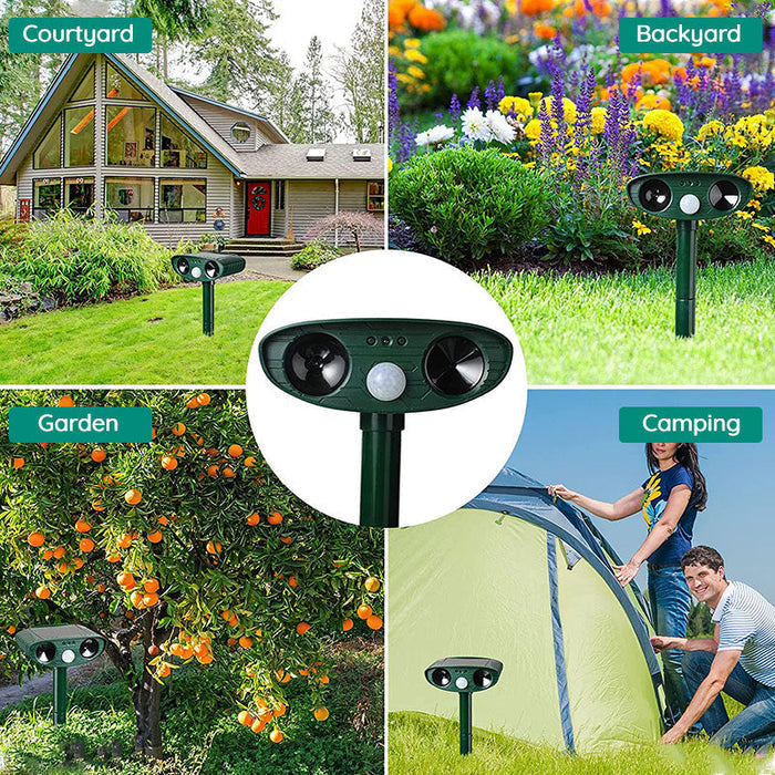 Votanila Keep Squirrel Away – Solar-Powered Ultrasonic Squirrel Deterrent with Motion Sensor for Yard & Garden