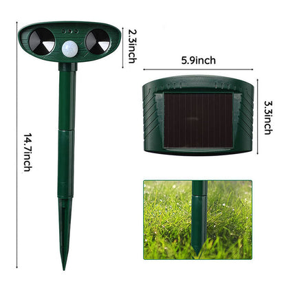 Votanila Keep Squirrel Away – Solar-Powered Ultrasonic Squirrel Deterrent with Motion Sensor for Yard & Garden