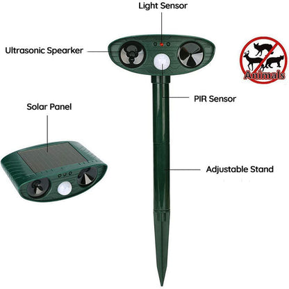 Votanila Keep Squirrel Away – Solar-Powered Ultrasonic Squirrel Deterrent with Motion Sensor for Yard & Garden
