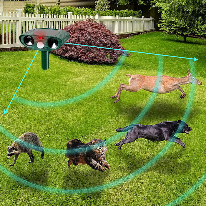 Votanila Keep Squirrel Away – Solar-Powered Ultrasonic Squirrel Deterrent with Motion Sensor for Yard & Garden