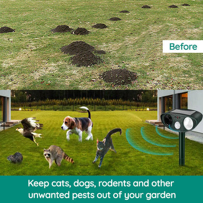 Votanila Keep Squirrel Away – Solar-Powered Ultrasonic Squirrel Deterrent with Motion Sensor for Yard & Garden