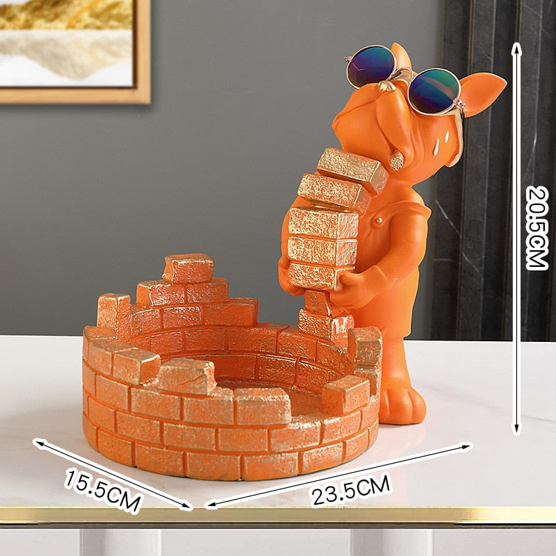 Votanila Bulldog Brickie Sculpture