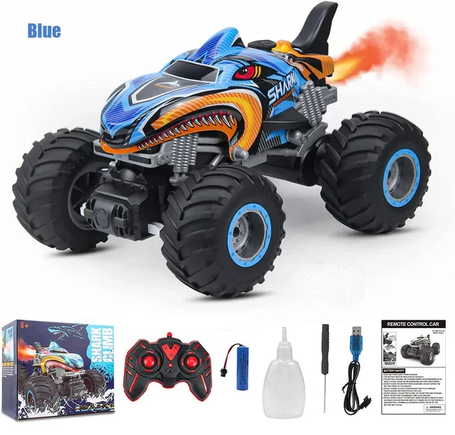 Votanila RC 4x4 Off-Road Monster Truck – Remote Control Rock Crawler Drift Car (Shark Digger Design)