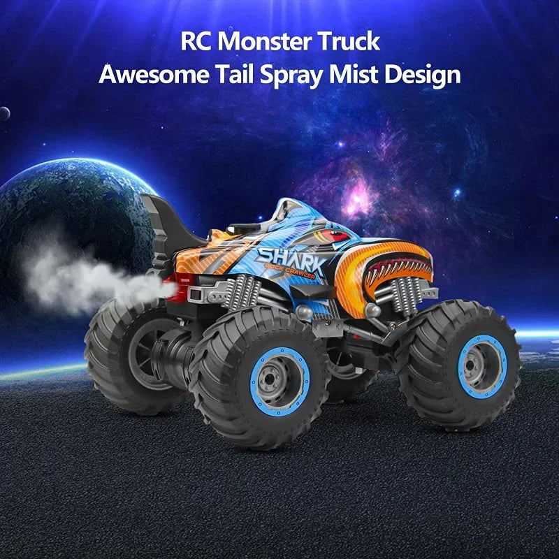 Votanila RC 4x4 Off-Road Monster Truck – Remote Control Rock Crawler Drift Car (Shark Digger Design)