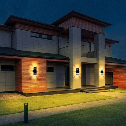 Votanila Outdoor Led Wall Light 2 Pack - Modern Up Down Sconce, Porch, Waterproof, Black