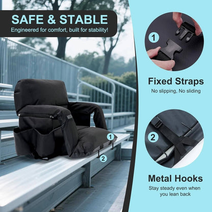 Votanila Heated Stadium Seat with Back Support