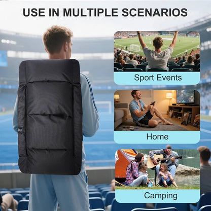 Votanila Stadium Seat with Heat & Back Support – Portable Padded Bleacher Cushion Chair