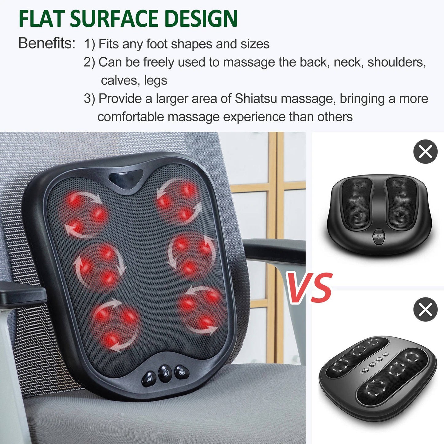 Votanila Foot Massager Machine with Heat Deep Kneading