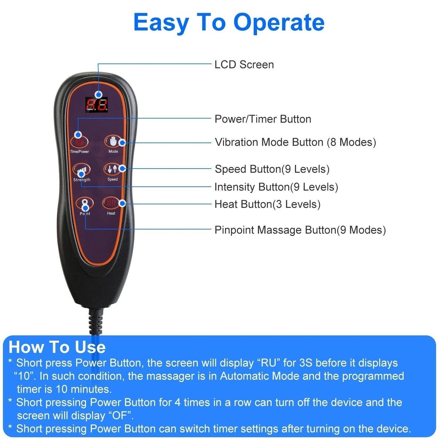 Votanila Full Body Massager With Heat And Vibration