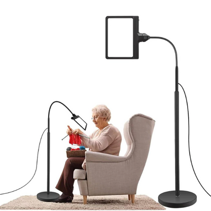 Votanila 5X Magnifying Floor Lamp – Full-Page LED Light for Reading, Hobbies & Crafts