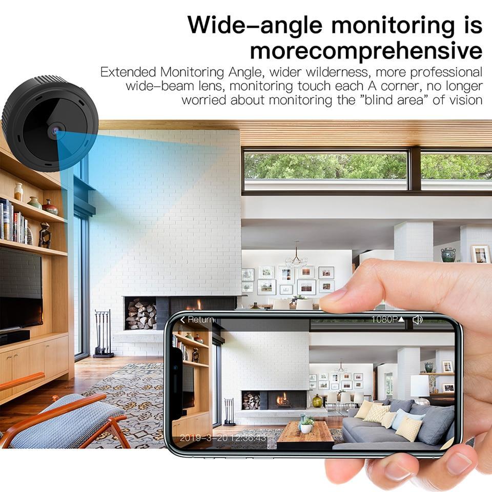 Votanila Mini WiFi Camera 1080P HD IR Night Vision Home Security Camera Baby Monitor