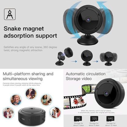 Votanila Mini WiFi Camera 1080P HD IR Night Vision Home Security Camera Baby Monitor