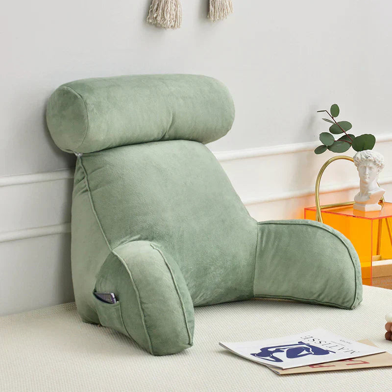 Votanila Reading Pillow with Arms – Backrest Support Cushion for Bed & Couch